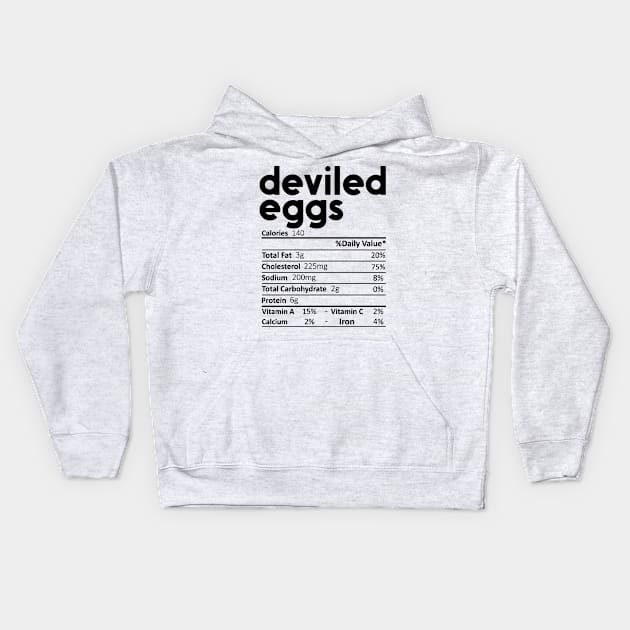 Deviled Eggs Nutrition Facts Gift Funny Thanksgiving Costume Kids Hoodie by DragonTees